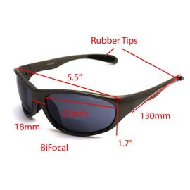 ColorViper Sports Double Injection Readers Flexie Reading Glasses size and color very (Z7 gunmetal / BiFocal, 1.50)