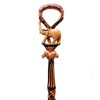 African Wood Decorative Walking Stick (Hand Made in Kenya) (Elephant/Lion