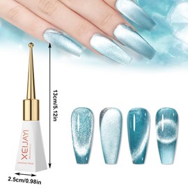 UV Nagellack Kristalle Cat Eye, 4 Farben Magnetischer Gel-Nagellack 10 ml, Gel Nagellacks Magnetisch Soak-Off für DIY Nail Art Maniküre Salon