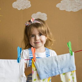 Living Today 24PCS Plastic Clothespins, Colorful Strong Clothing Pin Set, Clothes Pins Spring Clips, Towel Clips Beach Towel Clips, Windproof Laundry Pegs Socks Clips Clothes Pegs (1Pack-24PCS)