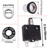 smseace 25Amp Electric Button Breaker 125/250VAC, Thermal Overload Protector L1