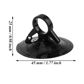 Pack of 60 Suction Cups, Suction Cups for Car, Plastic Suction Cups, 45 mm Suction Cups Without Hooks for Car Windows, Cosmetic Mirrors, Glass, Bathroom, Kitchen (Black)