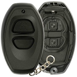 KeylessOption Keyless Entry Remote Control Black Car Key Fob Shell Case Cover Button Pad for Toyota Dealer Installed Alarm System BAB237131-022