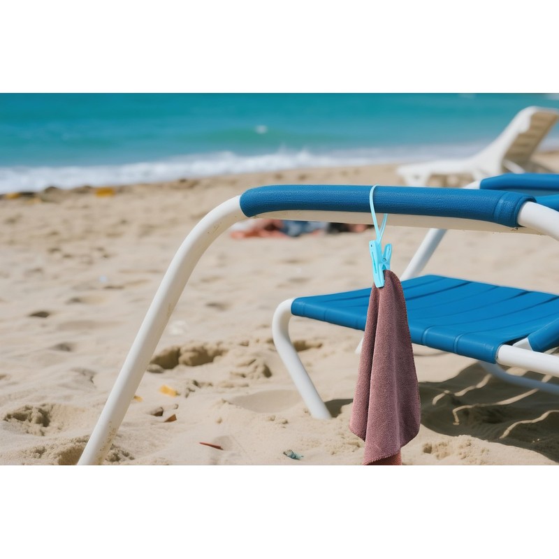Wide 2.5" H-Shape Silicone Towel Bands (4-Pack) + 12 Clips: