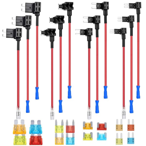 12 Pack 12V Car Fuse Tap, Car Add-a-Circuit Fuse Tap,