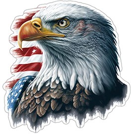 Eagle Head USA Sticker - 4 Inch
