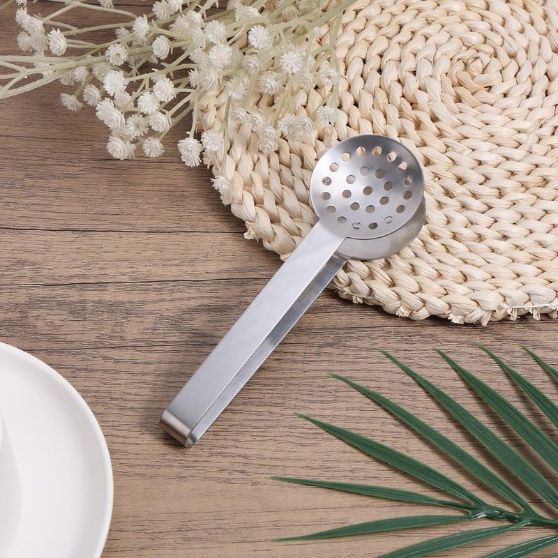 Tea Bag Squeezer Tongs, Stainless Steel Teabag Strainer Dispenser Gripper