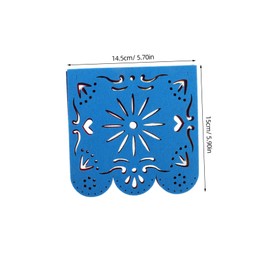 Kisangel Day Dead Decorations Mexican Felt Garland Square Bunting Flags Fiesta Party Supplies for Birthday Wedding Carnival with Colorful Nonwoven Mexican Banner