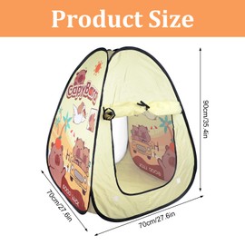 Lotvic Pop Up Play Tent, Pop Up Tents for Kids, Capybara Theme Playhouse, Foldable Kids Tent with Carry Bag, Indoor & Outdoor Play Tents for Boys Girls Toddlers (Capybara)