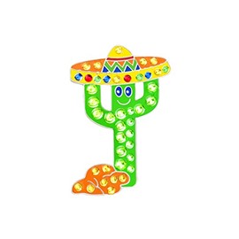 Fiesta Cactus Golf Ball Marker with Austrian Crystals (No Clip) | Fun Desert/Western Themed Golfing Accessory
