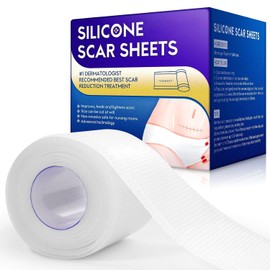 Hojas de silicona para cicatrices, Pegatina de Reparación de Gel para Cicatrices de 3 Metros Hoja de Cicatriz Transparente Transpirable para Reparación de Cicatrices, Escaldaduras, Quemaduras, Queloid
