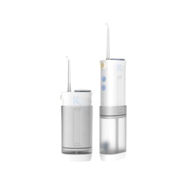 Portable Dental Water Flosser for Teeth, Gums, Braces, Travel-Friendly Oral Irrigator, Dentist-95-Day Charge, De (White)