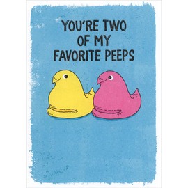 Designer Greetings Two of My Favorite Peeps: Yellow and Pink Peeps Humorous/Funny Easter Card for Mom and Dad (Parents)