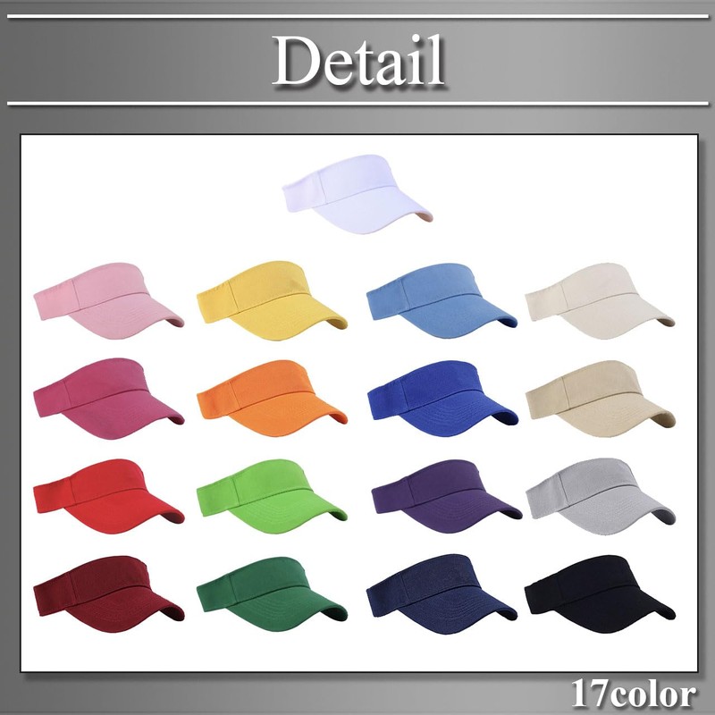 Buzz Selection CAP258 One Color Visor Cap, Hat, Golf, Logo,