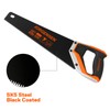 JORGENSEN 15” Hand Saw, Black Coated Coarse Handsaw 8TPI for
