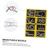 FELTECHELECTR 2sets Funny Ring Puzzle Iq Puzzle Set for Boys
