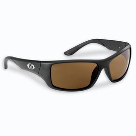 Flying Fisherman Triton Polarized Sunglasses with AcuTint UV Blocker for Fishing and Outdoor Sports, Matte Black Frames/Amber Lenses