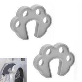 Alovez 2 Stück Türstütze für Waschmaschine, Türstütze für Waschmaschine Türstopper aus Silikon für Frontlader Waschmaschinen Türstütze Werkzeug zum Stützen der, Grau