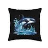 Whale Orca Kids Throw Pillow
