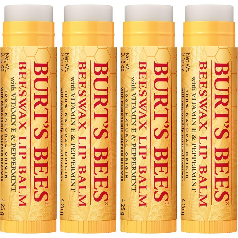 Burt'S Bees 100% Natural Moisturizing Lip Balm, Original Beeswax with