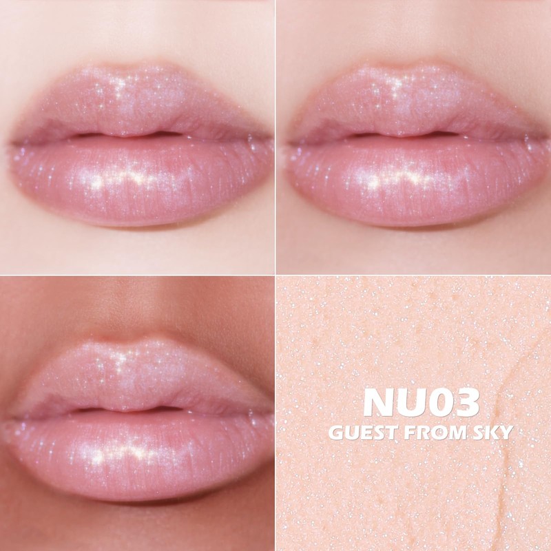 FOCALLURE Moisturizing Shiny Lipstick,Pearl Shimmery Finish,Hydrating Tinted Lip Balm with