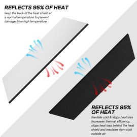 FLASLD Aluminum Foil Carbon Fiber Fireproof Insulation Felt, Heat Shield Mat for Grills, Refrigerators, Cabinets, Stoves and Smokers, Grill Insulation Covers, Reflective Heat Protectors (30×40 inch)