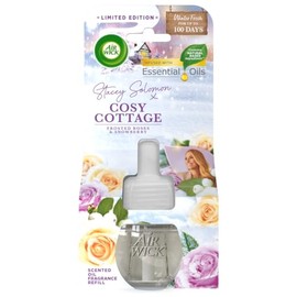 Air Wick Cosy Cottage Frosted Roses & Snowberry| Electrical Plug-in Single Refill |1 x 19ml |Pack of1 |Infused with Natural Essential Oils