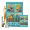 Breeze Decor Tropical Fish Collage Kit Coastal Sea Creatures Nautical