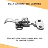 DIALESHU Boat Anti-Rattle Latches Marine 316 Stainless Steel, Lockable Hold
