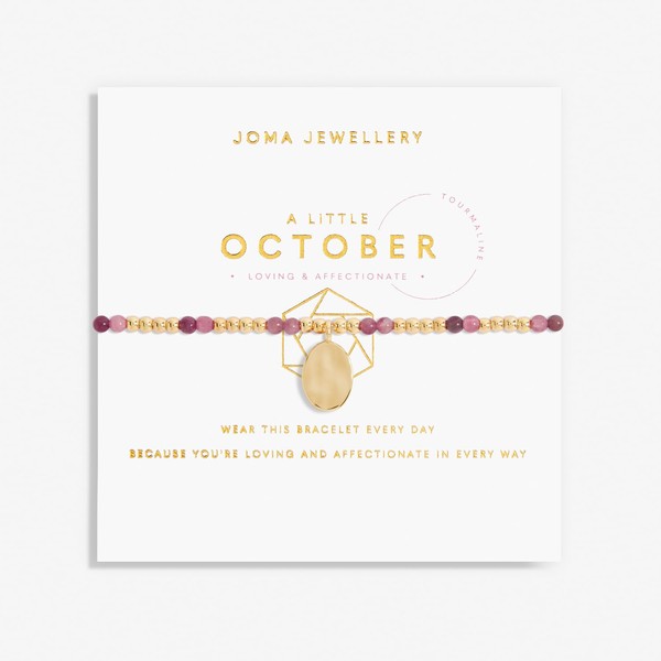 Joma Jewellery A Little Birthstone Gold OCTOBER TOURMALINE Bracelet |