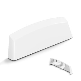 VOOXA Window Water Slot Caps 45 mm White RAL 9016 for Slot Milling of 29-33 x 4.6-5 mm, Pack of 25