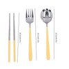 304 Stainless Steel Fork Spoon Chopsticks Set Flatware Reusable Utensils