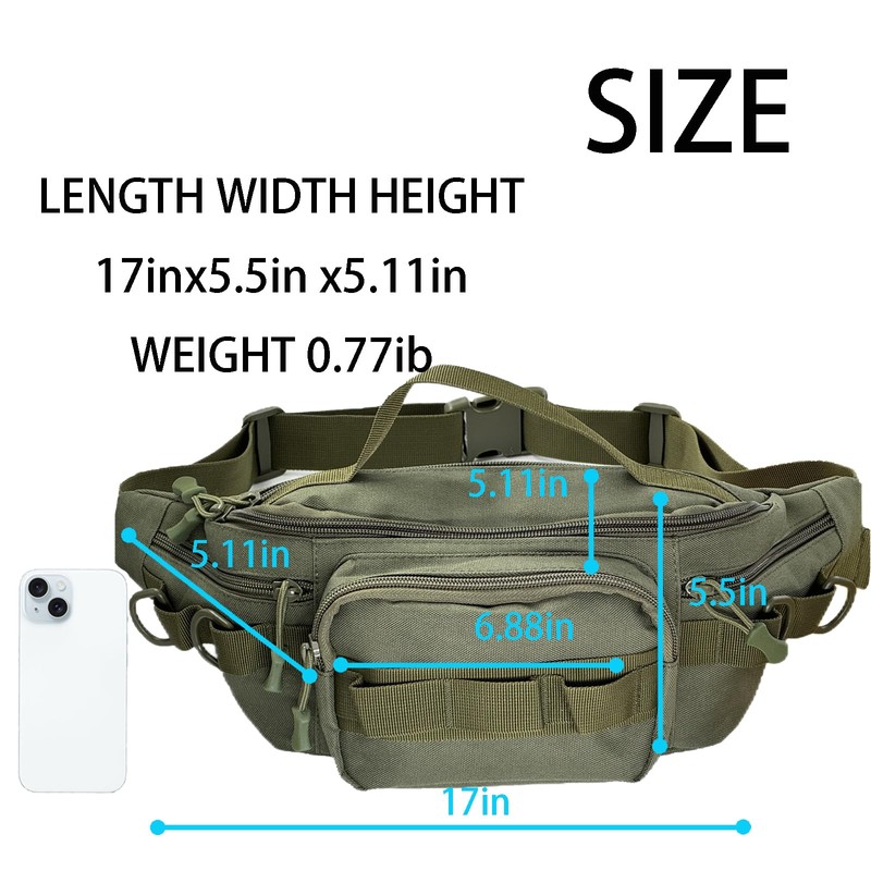 Lingtoolator or men -tactical fanny pack for men, Sports and