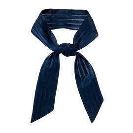 D Plus Arts Mini Scarf, Bowtie, Hand-Tied, Ribbon Tie Only, Striped Pattern, Line, Men's, Women's, Made in Japan, navy