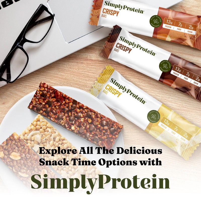 Simply Protein - Crispy Vegan Protein Bars Variety Pack, 3