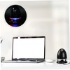 KONTONTY Desktop External Speaker Computer Loudspeaker Black/Blue Abs Led Lighting
