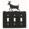 Buck Deer Triple Light Switch Plate Cover