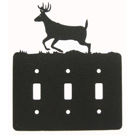 Buck Deer Triple Light Switch Plate Cover