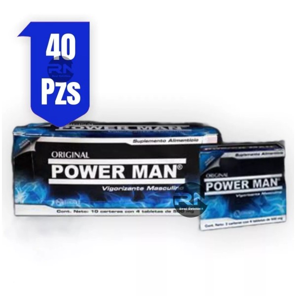 Ashtar Institute Power Man 40 Tabletas De 500 Mg Pastilla Azul Para Hombres