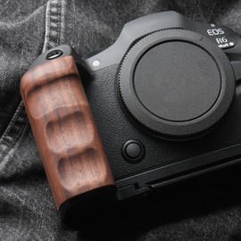 RYDSCAM Real Wood Camera Grip, Compatible with Canon EOS R6 Mark III Cameras, L-Shaped Quick Release Plate, Unique Anti-Slip Finger Groove, Ultra Fine Fibers, Premium Precious Wood, Wood Handle