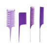Hair Highlighting Comb Set - Professional Metal Rat Tail Teasing