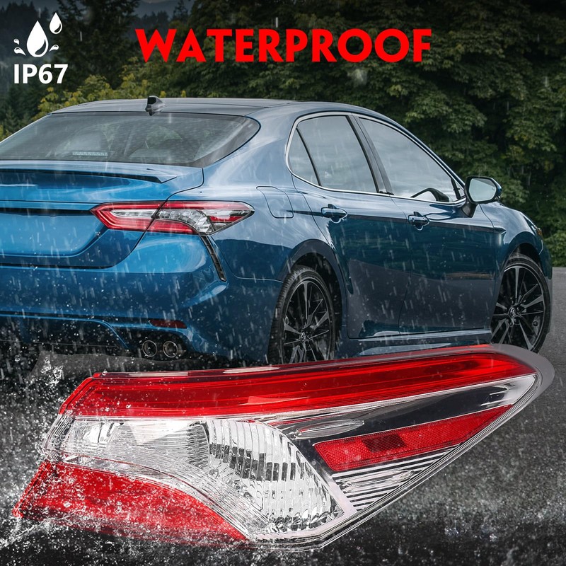 Huray Tail Light Assembly for Toyota Camry 2018-2020 LE L