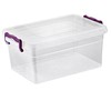 Easy Shopping® Clear Plastic Storage Box Lid Clip Locking Office