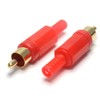 kenable Phono RCA Gold Plug End Red Solderable Connection Male