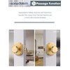SORWDUERM 1 Pack Gold Door Knobs Passage Door Knobs Brushed