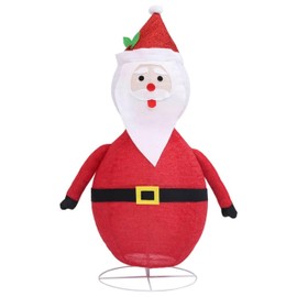 Benjara Santa Claus Figurine Christmas Decoration, USB, LED, Red White 24 Inch