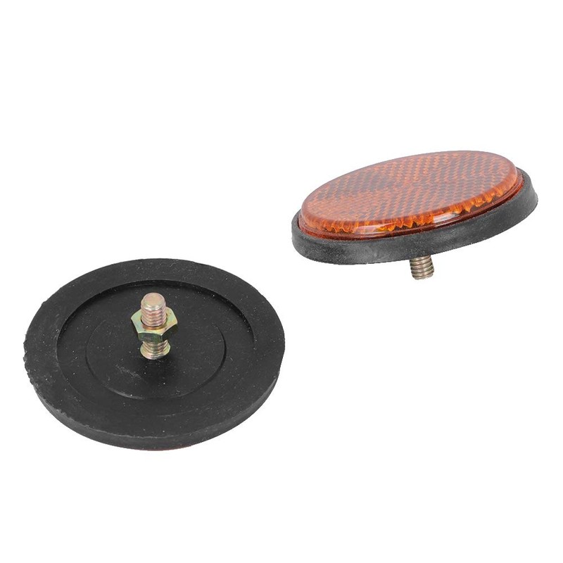 Orange Round Reflector,2 Pcs Round Reflector Universal Motorcycle Bike Red
