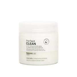 NatureLab.TOKYO Perfect Clean - Champú exfoliante y aclarante para el cuero cabelludo, cristales de azúcar exfoliantes, agua de sake probiótico, ácido hialurónico, limpiador profundo 2 en 1 del cuero