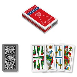 Dal Negro 10070 - Piacentine Italia Regional Playing Cards, Red Case