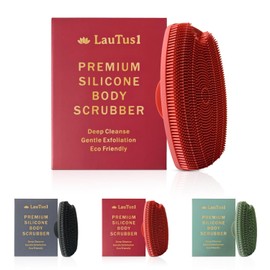 Limpiador corporal de silicona prémium para todo tipo de piel, cepillo de ducha exfoliante con succión y gancho, esponja de silicona suave para pieles sensibles, hombres, mujeres, bebés